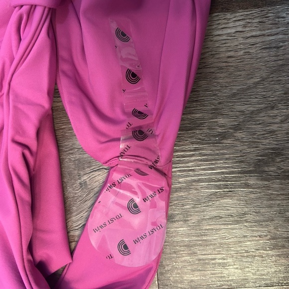 Free People x Toast Swim Apex Top & Cinch Bottom Size XS Purple Orchid - Picture 9 of 10
